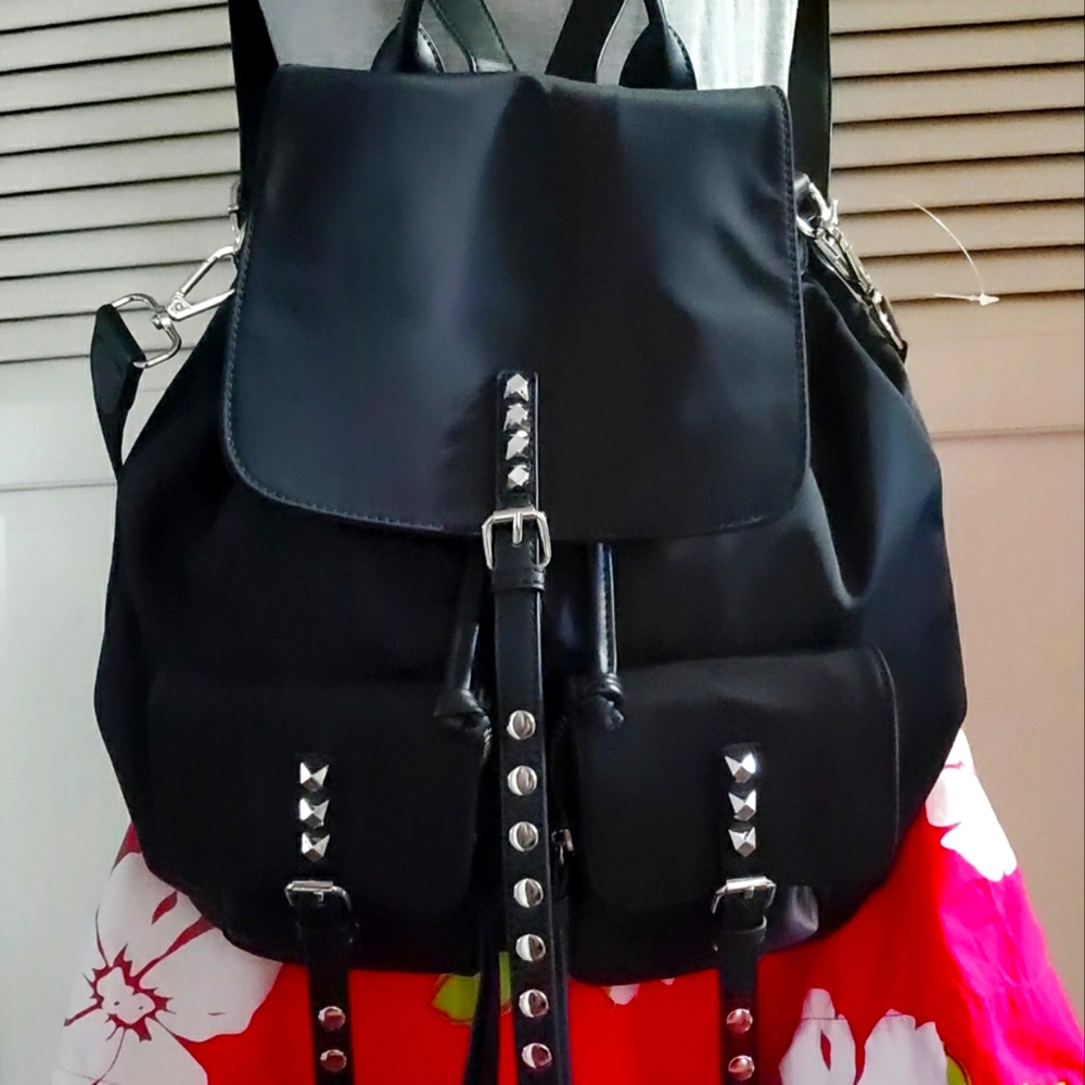 Francescas Collection black studded backpack